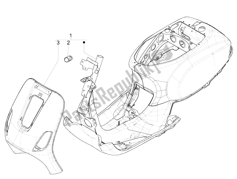 Tutte le parti per il Telaio / Carrozzeria del Vespa LT 150 4T 3V IE 2014