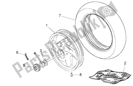 Toutes les pièces pour le Roue Arrière du Vespa LX 50 4T 2005