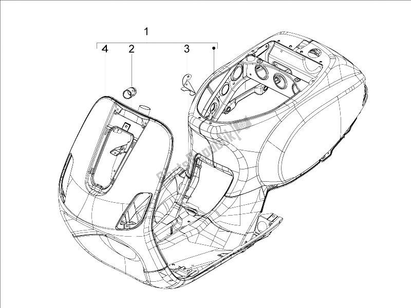 All parts for the Frame/bodywork of the Vespa LXV 125 4T E3 2006