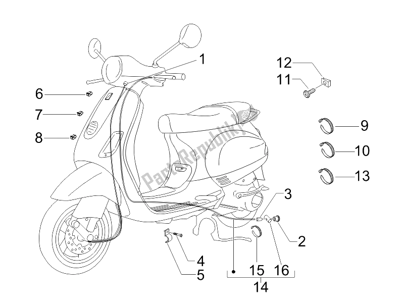 Toutes les pièces pour le Transmissions du Vespa LX 150 4T IE E3 2009