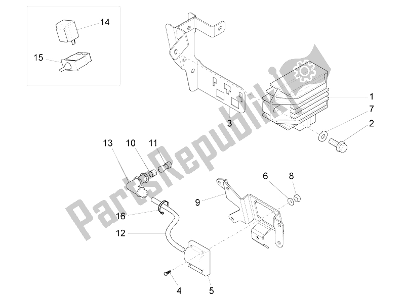 Toutes les pièces pour le Régulateurs De Tension - Unités De Commande électronique (ecu) - H. T. Bobine du Vespa LX 125 4T IE E3 2009