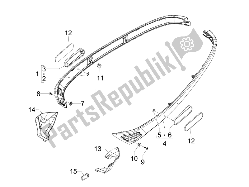 Todas las partes para Cubierta Lateral - Alerón de Vespa S 50 2T UK 2007
