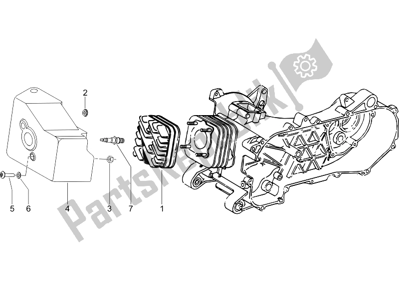 All parts for the Cylinder Head Cover of the Vespa LX 50 2T E2 Touring 30 KMH 2010