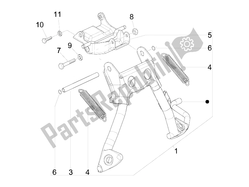 All parts for the Stand/s of the Vespa Vespa Sprint 50 2T EU 2014