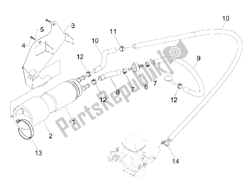 Toutes les pièces pour le Système D'alimentation du Vespa S 150 4T Vietnam 2009