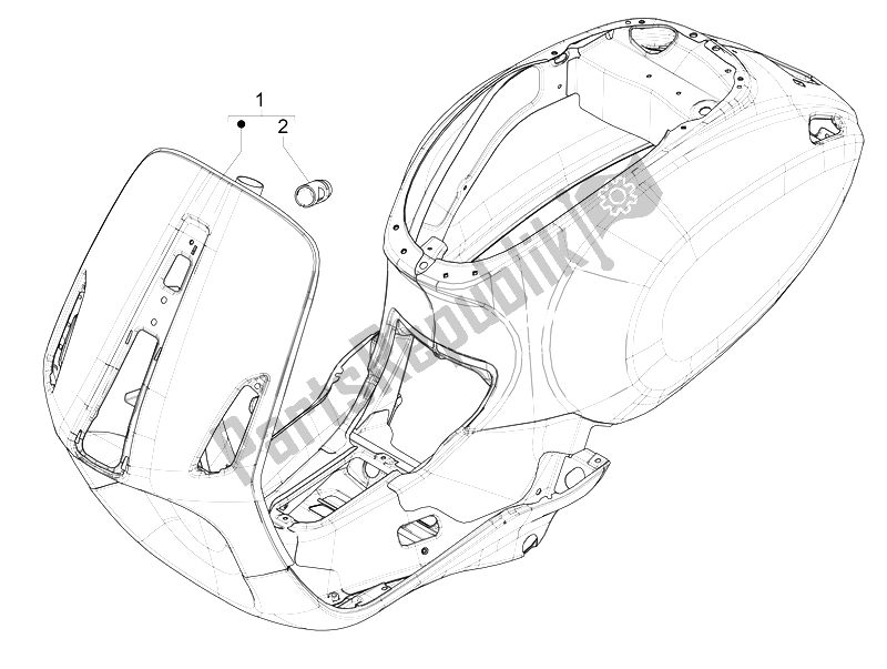 Toutes les pièces pour le Cadre / Carrosserie du Vespa 50 4T 2V 52 KMH B NL 2014