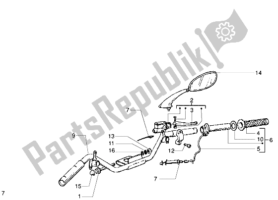 Toutes les pièces pour le Pièces Détachées Guidon (2) du Vespa ET4 125 1996