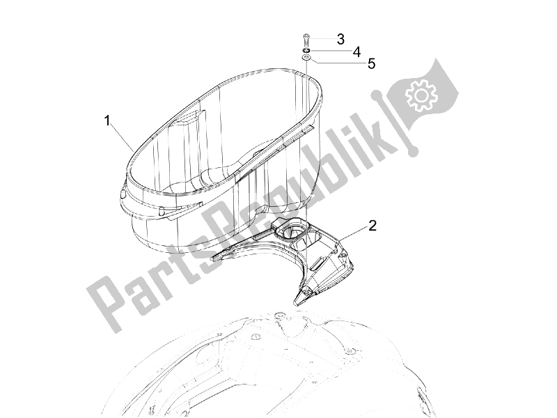 Toutes les pièces pour le Logement De Casque - Sous La Selle du Vespa GTS 300 IE 2012