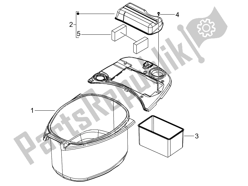 Toutes les pièces pour le Logement De Casque - Sous La Selle du Vespa LX 50 4T 4V Touring 2010