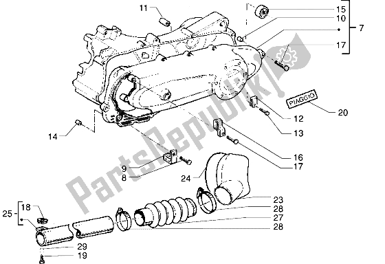 Toutes les pièces pour le Couvercle D'embrayage du Vespa 50 4T 1998