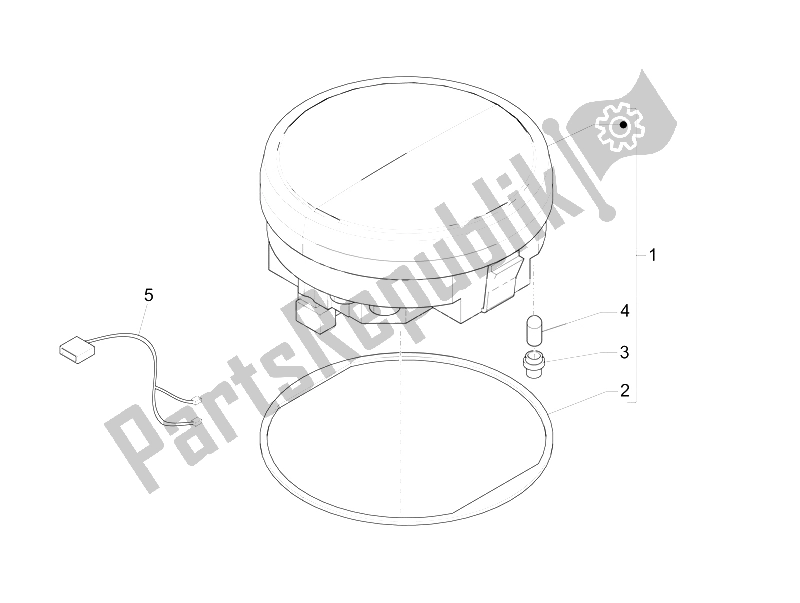 Todas las partes para Tablero Combinado De Medidor de Vespa PX 150 2011