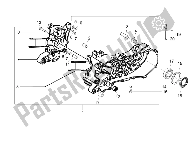 Wszystkie części do Korbowód Vespa S 50 2T College 2007