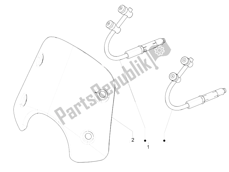 Todas las partes para Parabrisas - Vidrio de Vespa GTS 300 IE 2012