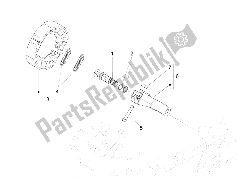 Tutte le parti per il Freno Posteriore - Ganascia Del Freno del Vespa S 150 4T 3V IE Vietnam 2012