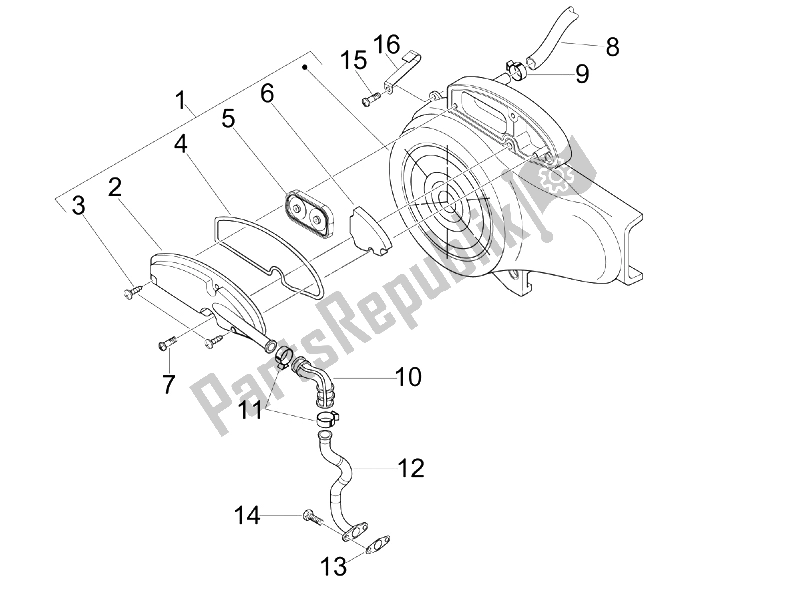 Toutes les pièces pour le Boîte à Air Secondaire du Vespa S 50 4T 4V College USA 2008