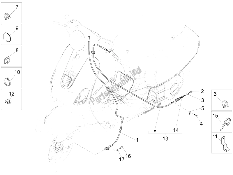 Toutes les pièces pour le Transmissions du Vespa LX 125 4T 3V IE Vietnam 2012