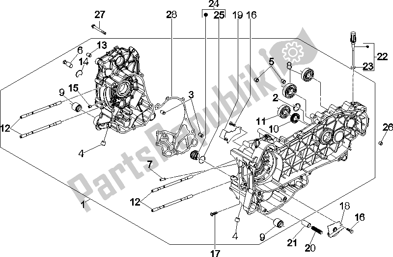 Toutes les pièces pour le Carter du Vespa GTS 250 2005