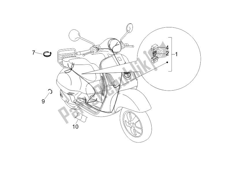 Toutes les pièces pour le Faisceau De Câbles Principal du Vespa LX 50 4T USA 2006