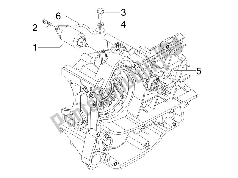 Toutes les pièces pour le Stater - Démarreur électrique du Vespa GTS 125 4T E3 2007