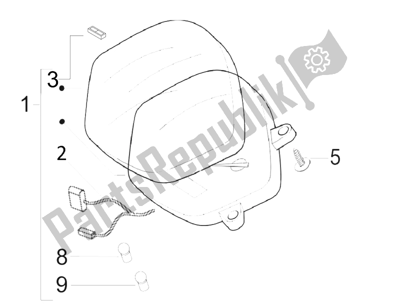 All parts for the Meter Combination-dashbord of the Vespa LX 125 4T IE E3 Vietnam 2011