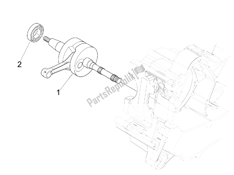 Toutes les pièces pour le Vilebrequin du Vespa Vespa Sprint 50 4T 2V 25 KMH EU 2014