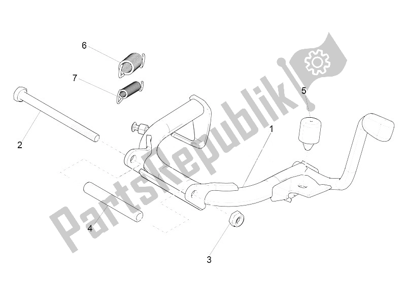 All parts for the Stand/s of the Vespa Vespa Primavera 150 4T 3V Iget ABS EU 2016