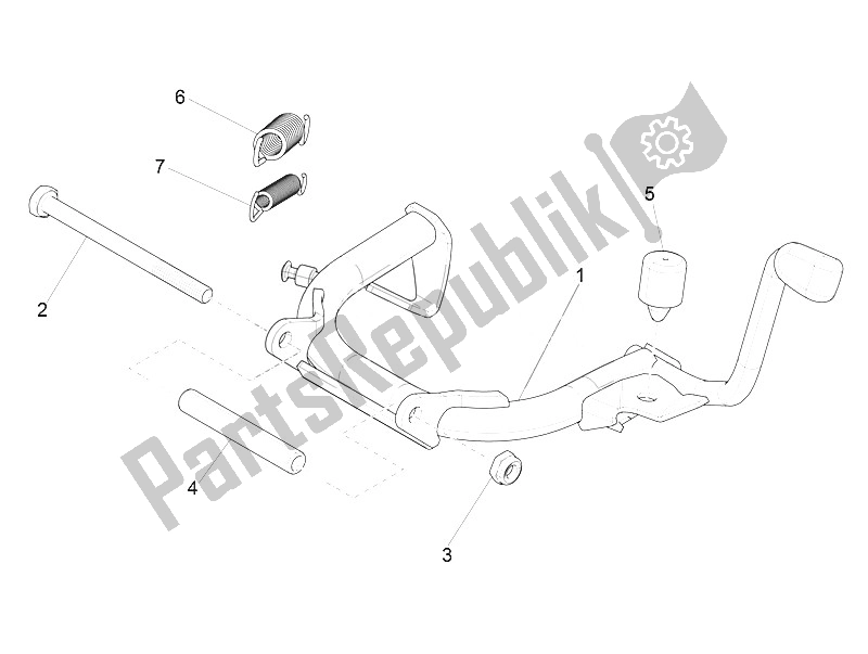 Todas las partes para Soporte / S de Vespa Vespa Sprint Iget 125 4T 3V ABS EU 2016