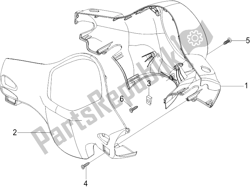 Tutte le parti per il Coperture Per Manubri del Vespa LX 150 4T E3 2009