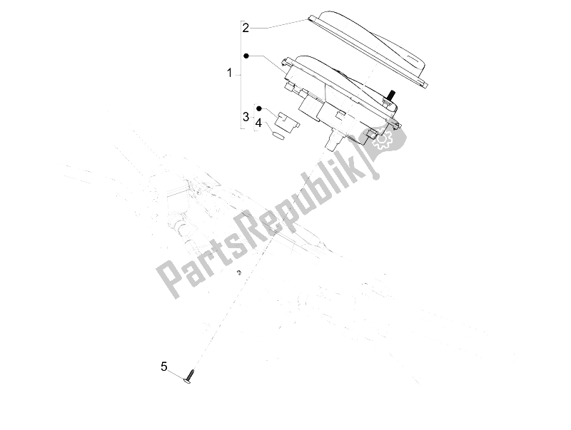 Toutes les pièces pour le Tableau De Bord Combiné du Vespa GTS 250 IE China 2011