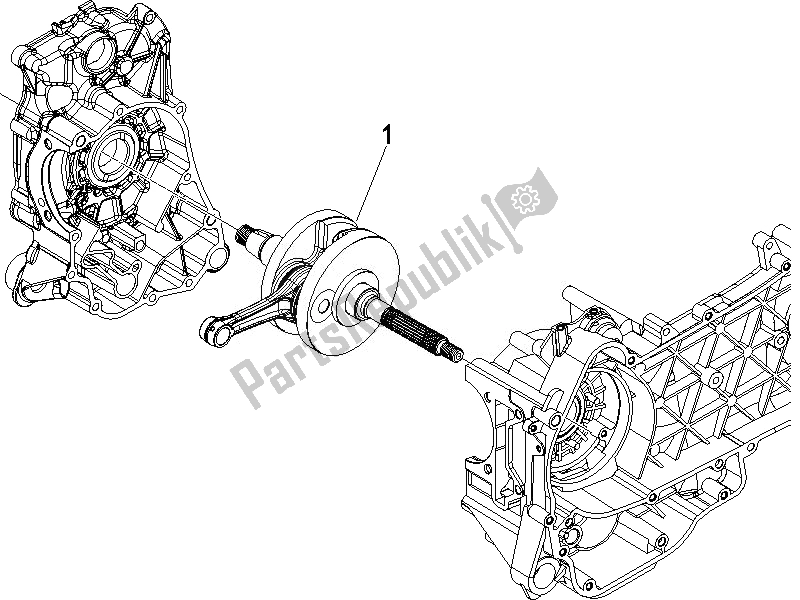 All parts for the Crankshaft of the Vespa LX 125 4T IE E3 Touring 2010