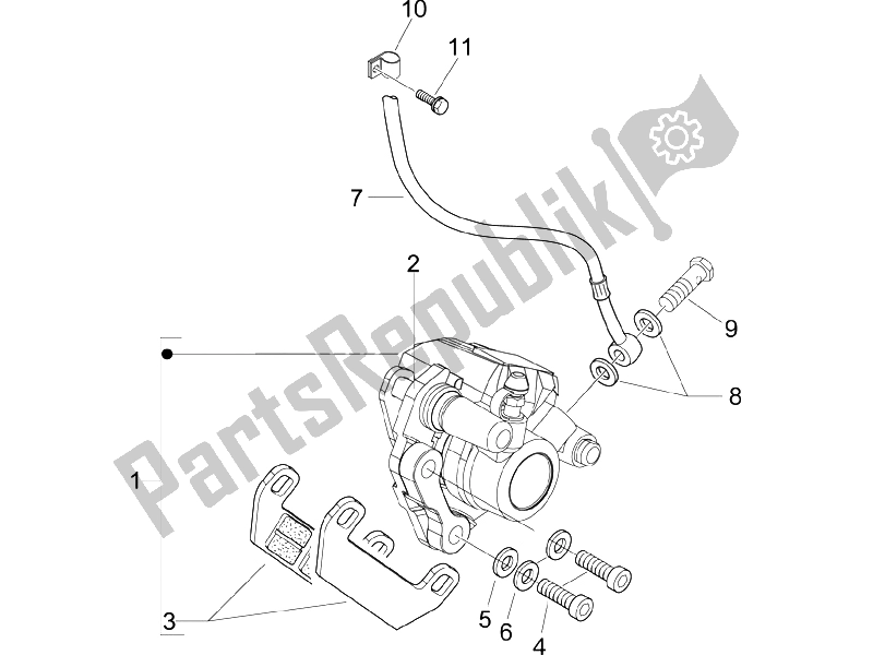 Toutes les pièces pour le Tuyaux De Freins - étriers du Vespa LXV 150 4T USA 2009