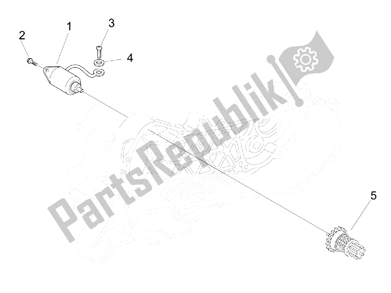 Toutes les pièces pour le Stater - Démarreur électrique du Vespa LXV 150 USA 2011