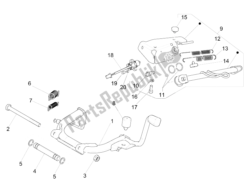 Toutes les pièces pour le Des Stands du Vespa 150 Sprint 4T 3V IE Vietnam 2015