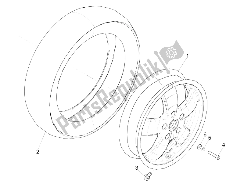 Toutes les pièces pour le Roue Avant du Vespa GTS 300 IE ABS Super China 2014