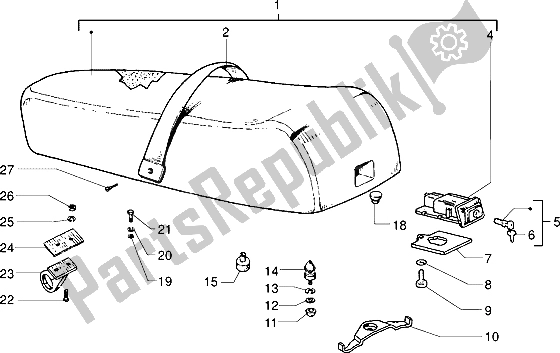 Todas las partes para Ensillar de Vespa PX 200 E 1985