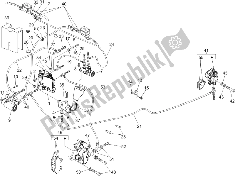 Todas las partes para Tubos De Frenos - Pinzas de Vespa GTS 250 ABS 2005