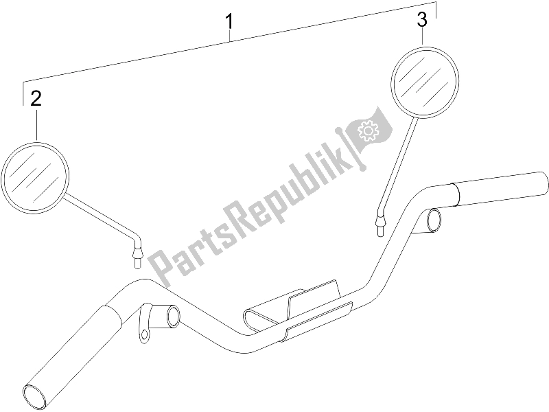 Toutes les pièces pour le Miroir (s) De Conduite du Vespa LX 150 4T USA 2009