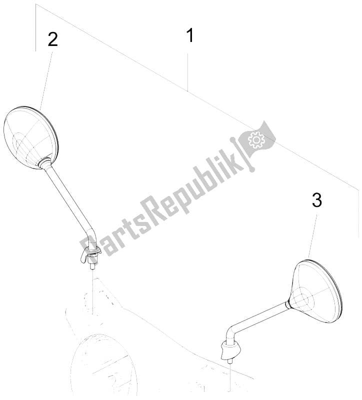 Todas las partes para Espejo / S De Conducción de Vespa GTS 250 ABS 2005