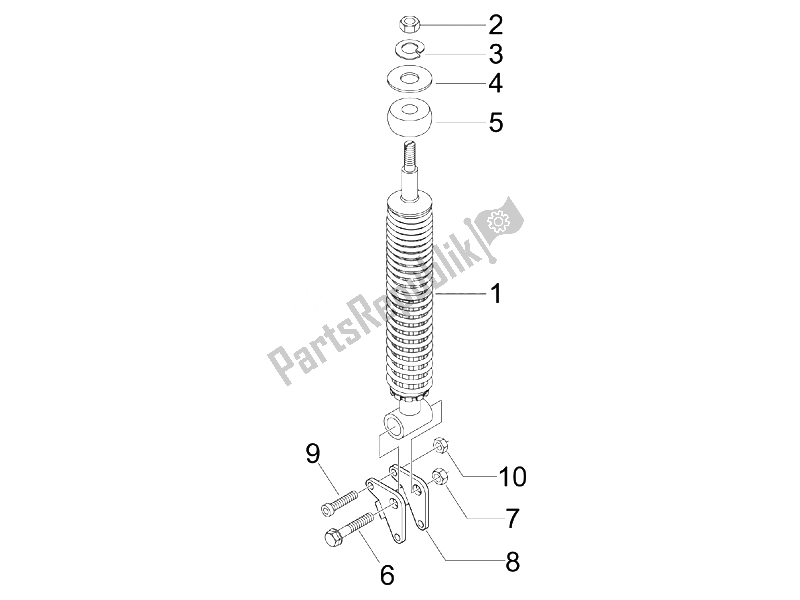 Wszystkie części do Tylne Zawieszenie - Amortyzator / I Vespa S 125 4T E3 2007