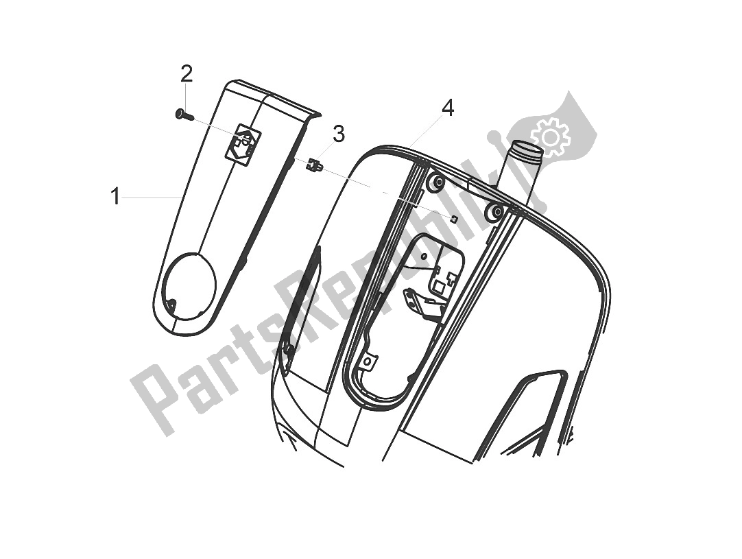 Todas las partes para Escudo Delantero de Vespa GTS 250 USA 2005