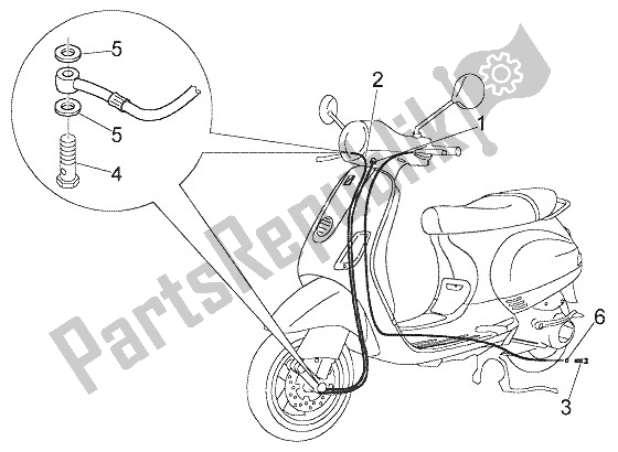 Todas las partes para Transmisiones-tubería De Freno de Vespa LX 50 4T 2005