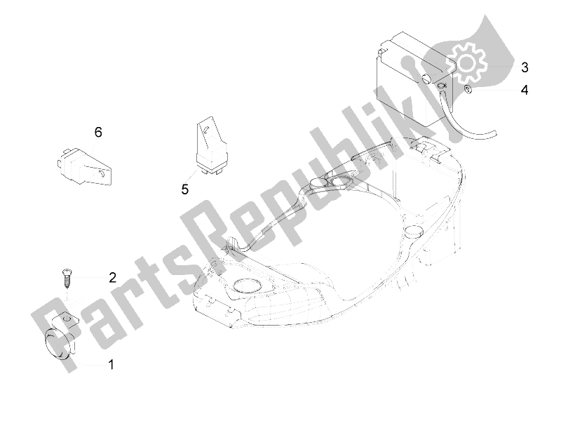 Toutes les pièces pour le Télécommandes - Batterie - Klaxon du Vespa LX 125 4T IE E3 Vietnam 2011