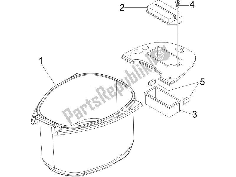 Toutes les pièces pour le Logement De Casque - Sous La Selle du Vespa LX 150 4T USA 2007