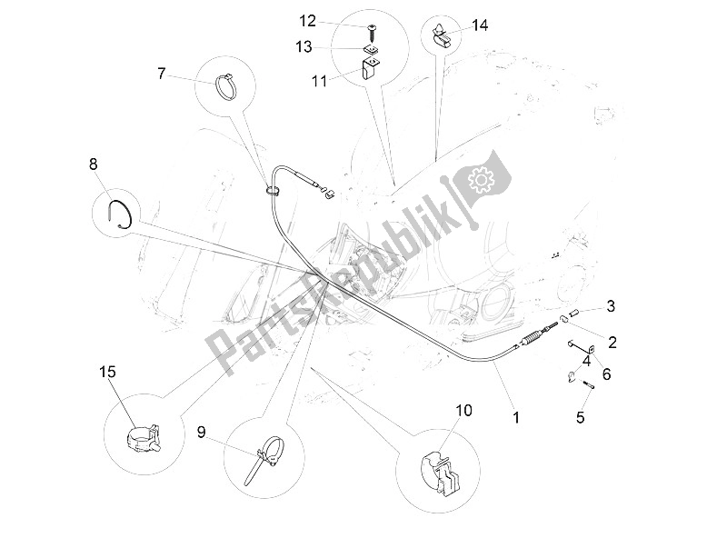 All parts for the Transmissions of the Vespa Vespa Primavera 150 4T 3V Iget Asia 2016