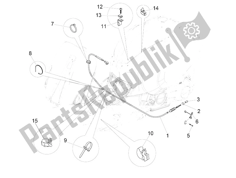 Toutes les pièces pour le Transmissions du Vespa Vespa Sprint 150 4T 3V Iget E4 ABS USA Canada 2016