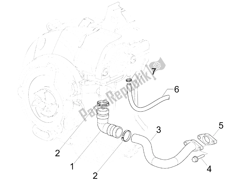 Toutes les pièces pour le Boîte à Air Secondaire du Vespa GTV 125 4T E3 2006