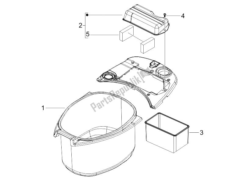 Toutes les pièces pour le Logement De Casque - Sous La Selle du Vespa LX 150 4T 2006