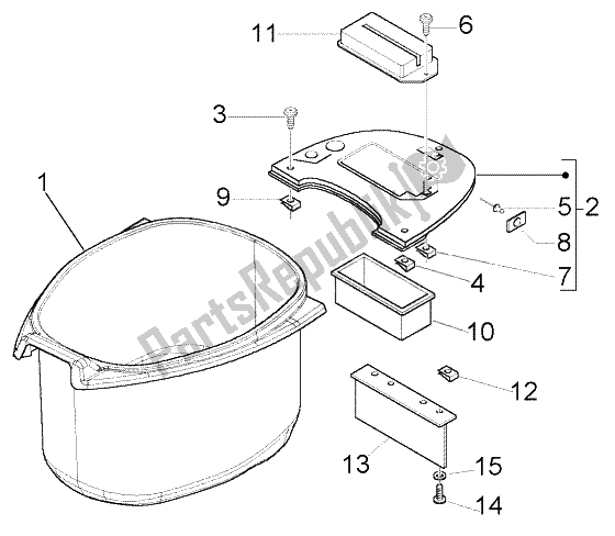 Toutes les pièces pour le Casque du Vespa LX 150 2005