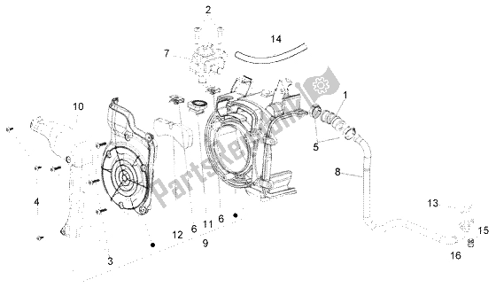 Toutes les pièces pour le Boîte à Air Secondaire du Vespa LX 150 2005