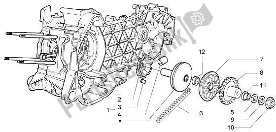 Tutte le parti per il Puleggia Motrice del Vespa Granturismo 125 L 2003